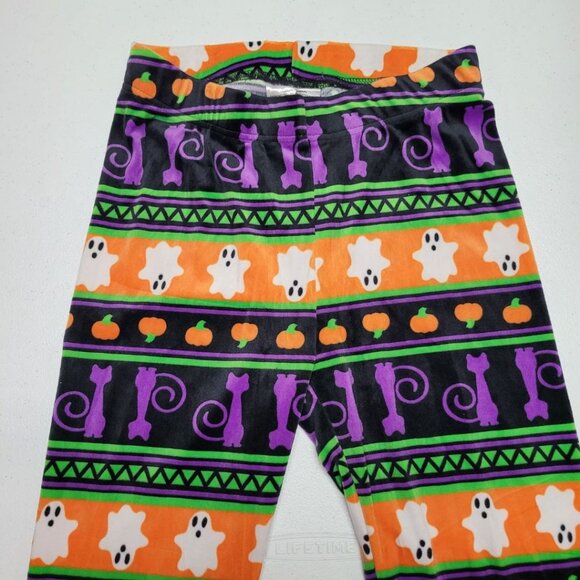 Serra Halloween Fuzzy Soft Pants Juniors Size Small Ghost Pumpkin Cat Purple - Picture 3 of 6